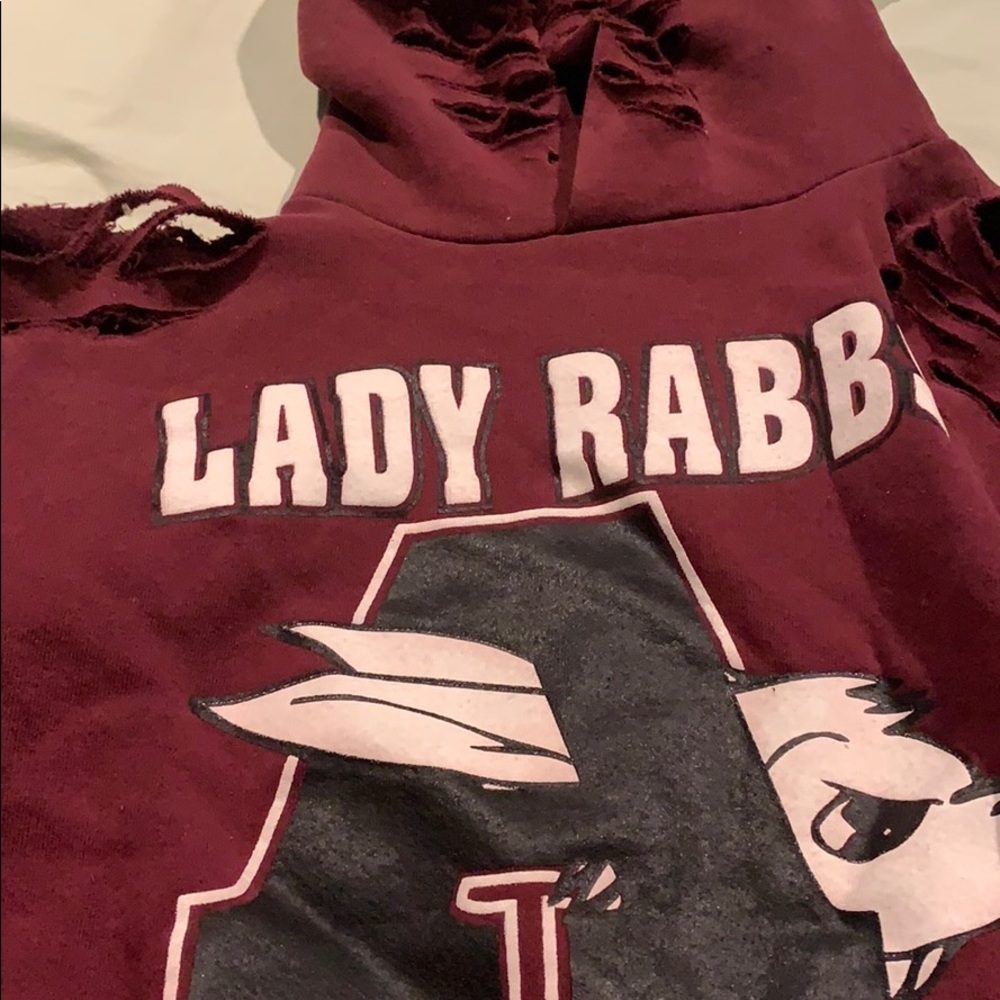 LF VINTAGE distressed short sleeve hoodie